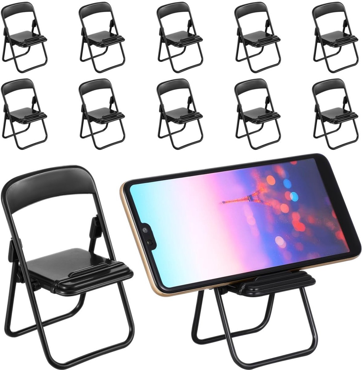 SolidKeus - Set van 24 Mini Vouwstoelen voor Poppenhuis Decoratie