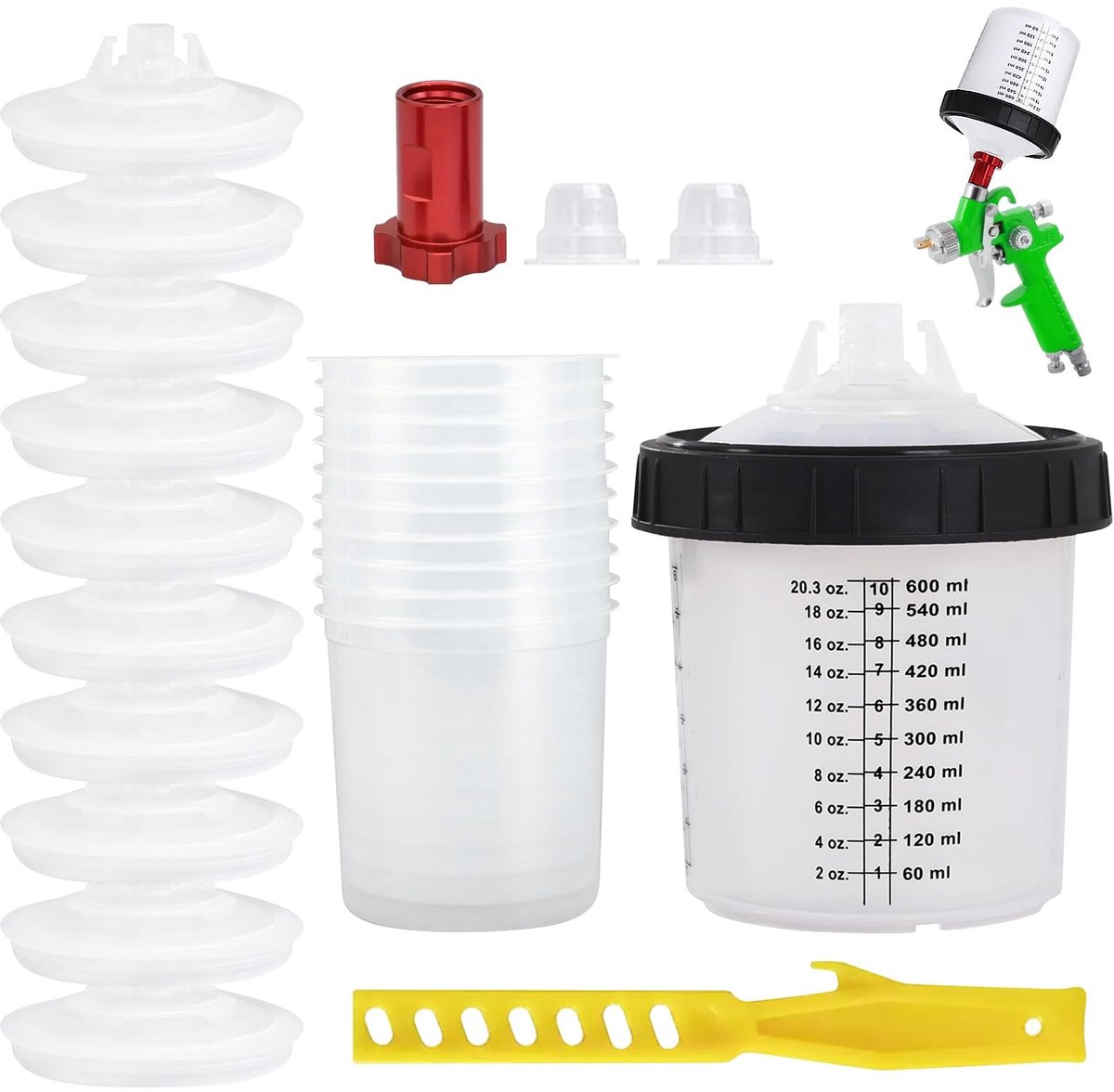 SolidKeus - Verfmengset met 600 ml en Spuitpistool