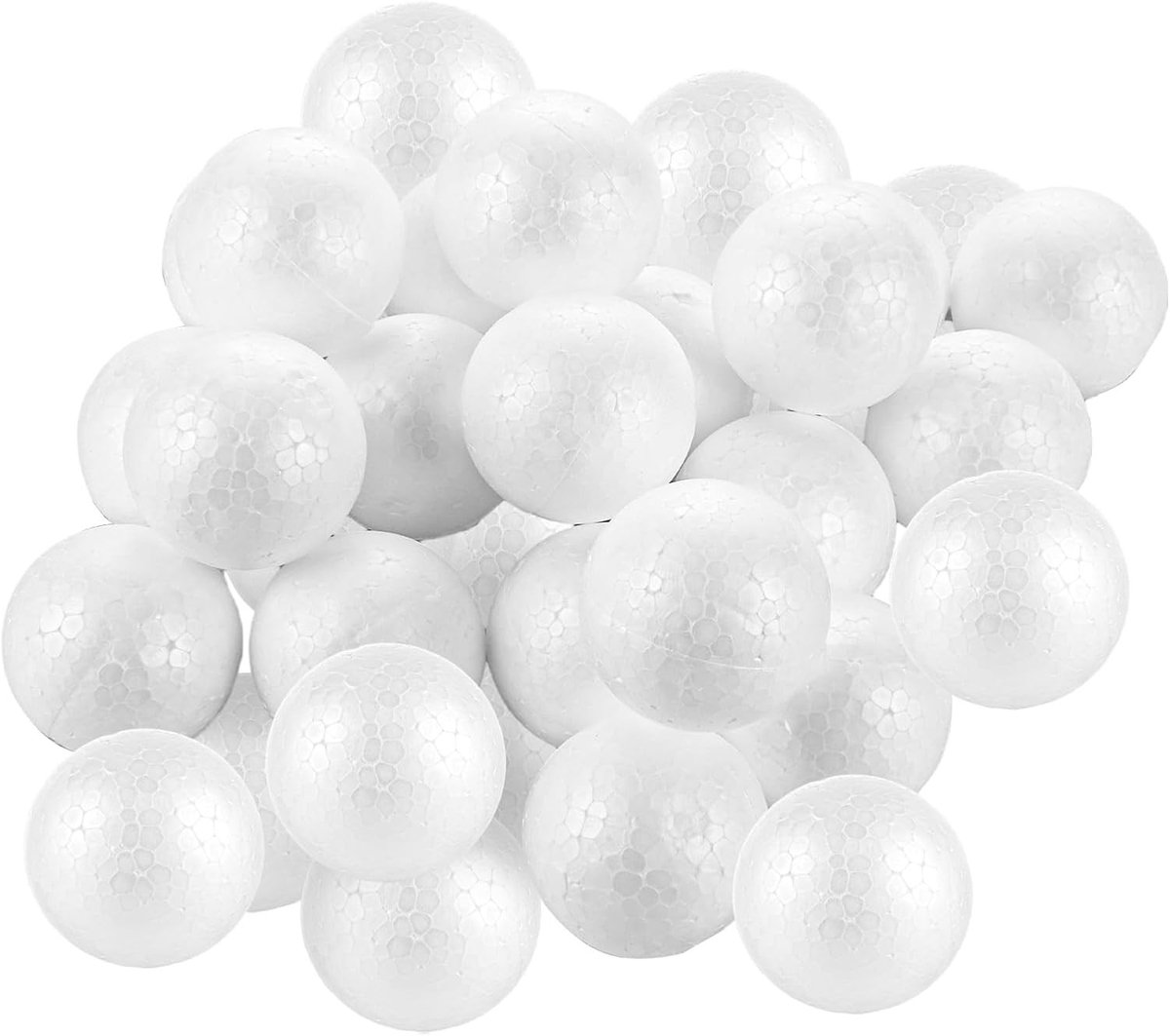 Set van 100 Polystyreen Ballen van 5 cm, Ideaal voor Creatieve Projecten, Modelbouw en Ambachten