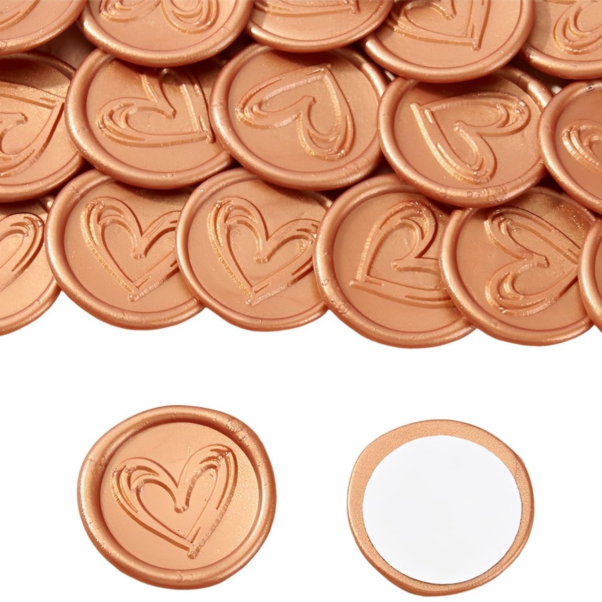 SolidKeus - Set van 40 Gouden Wax Seals met Rozenmotief