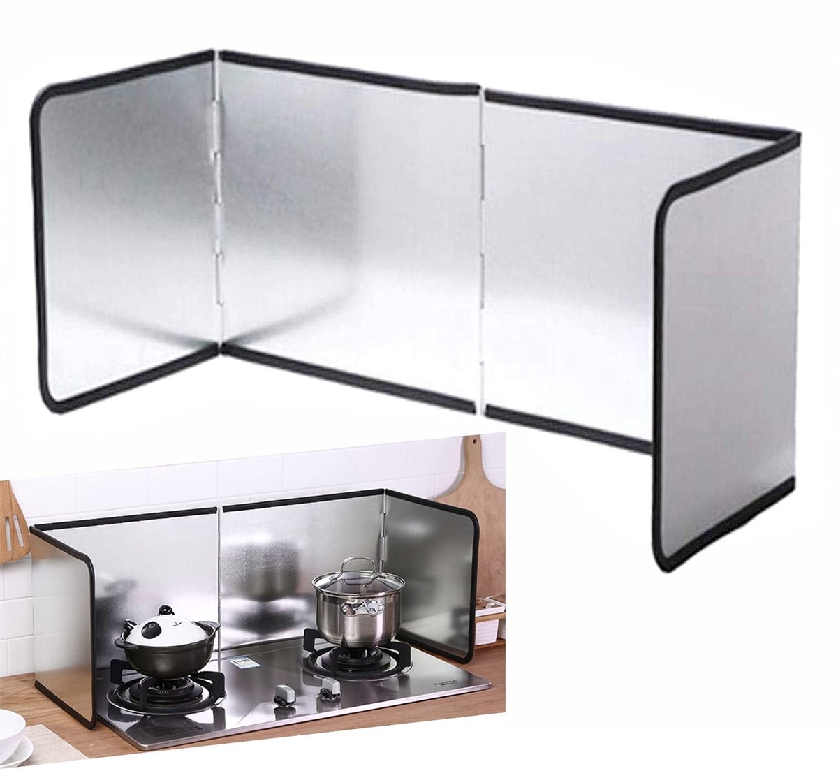 SolidKeus - Vouwbare Splash Guard van RVS voor de Keuken