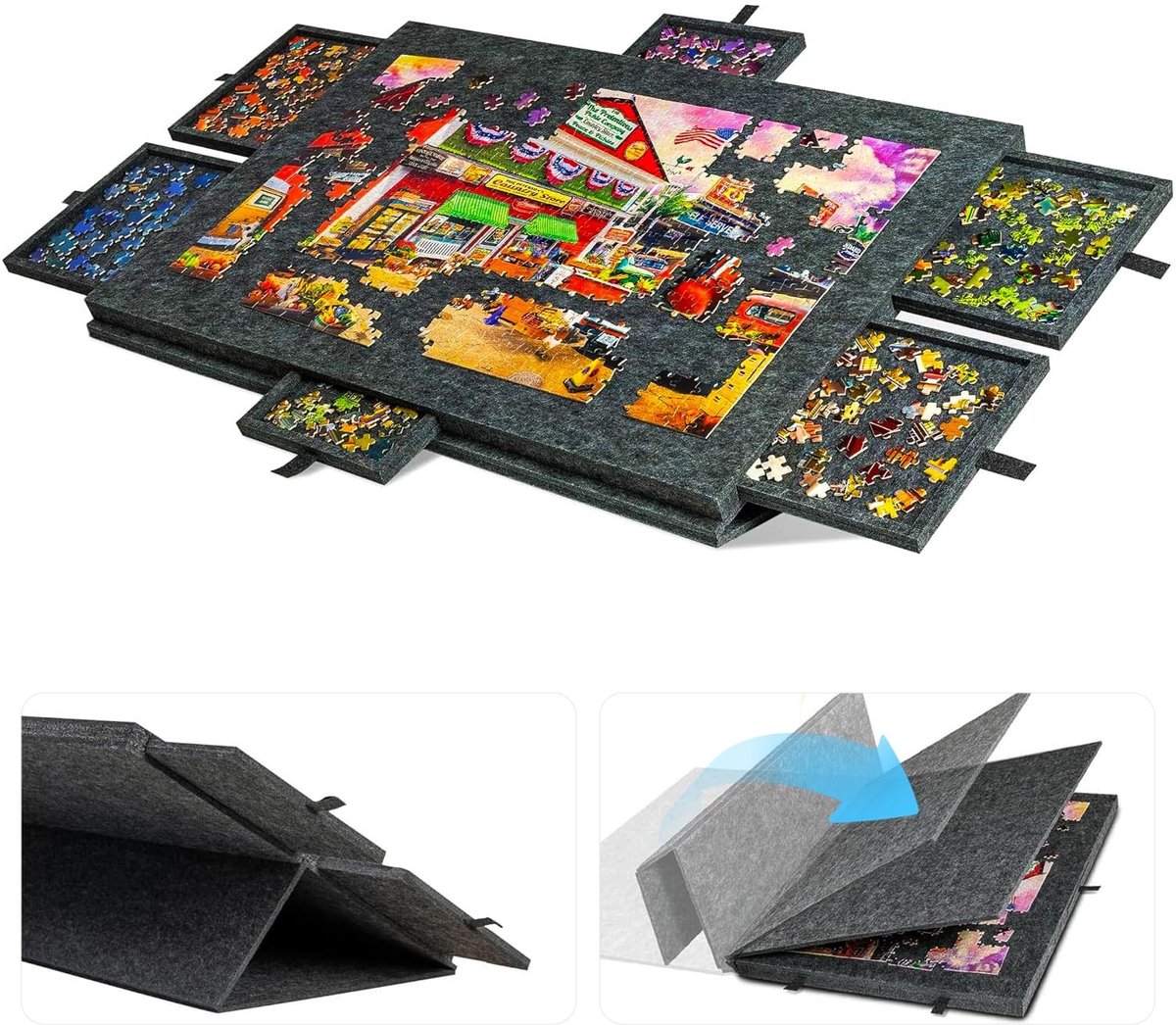 SolidKeus - Puzzeltafel met 6 Lades voor 1000 Stukken