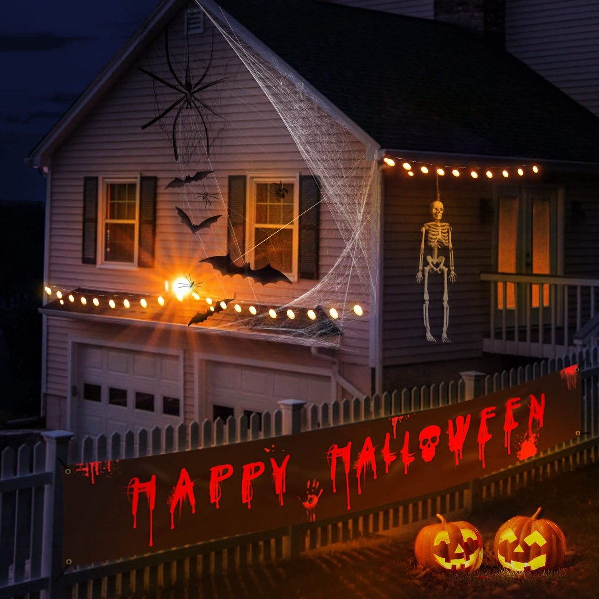 SolidKeus - Halloween Banner met Vervaarlijk Ontwerp voor Feestdecoratie