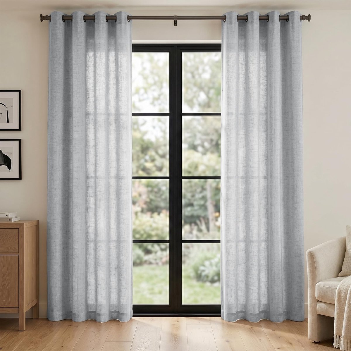 SolidKeus - Blauwe Grommet Gordijnen Set van 2, 140W x 260H cm