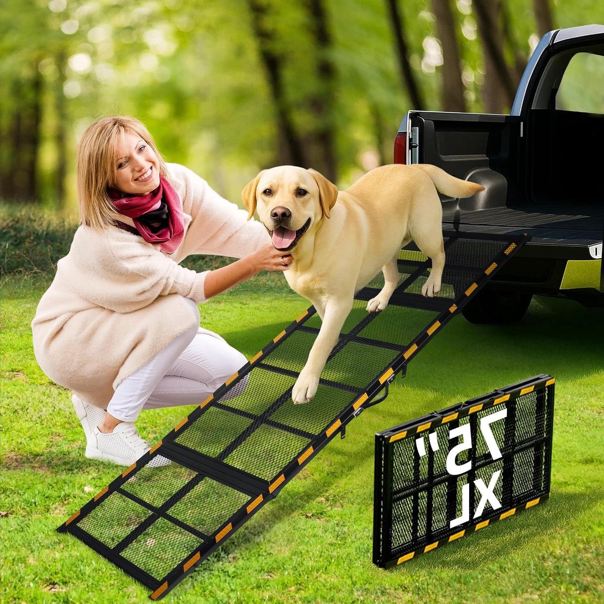 Hondenloopplank Auto - Hondenhelling Opvouwbaar - Veilig Instappen Hond - Extra Lang 190cm - Tot 90 kg - Grijs