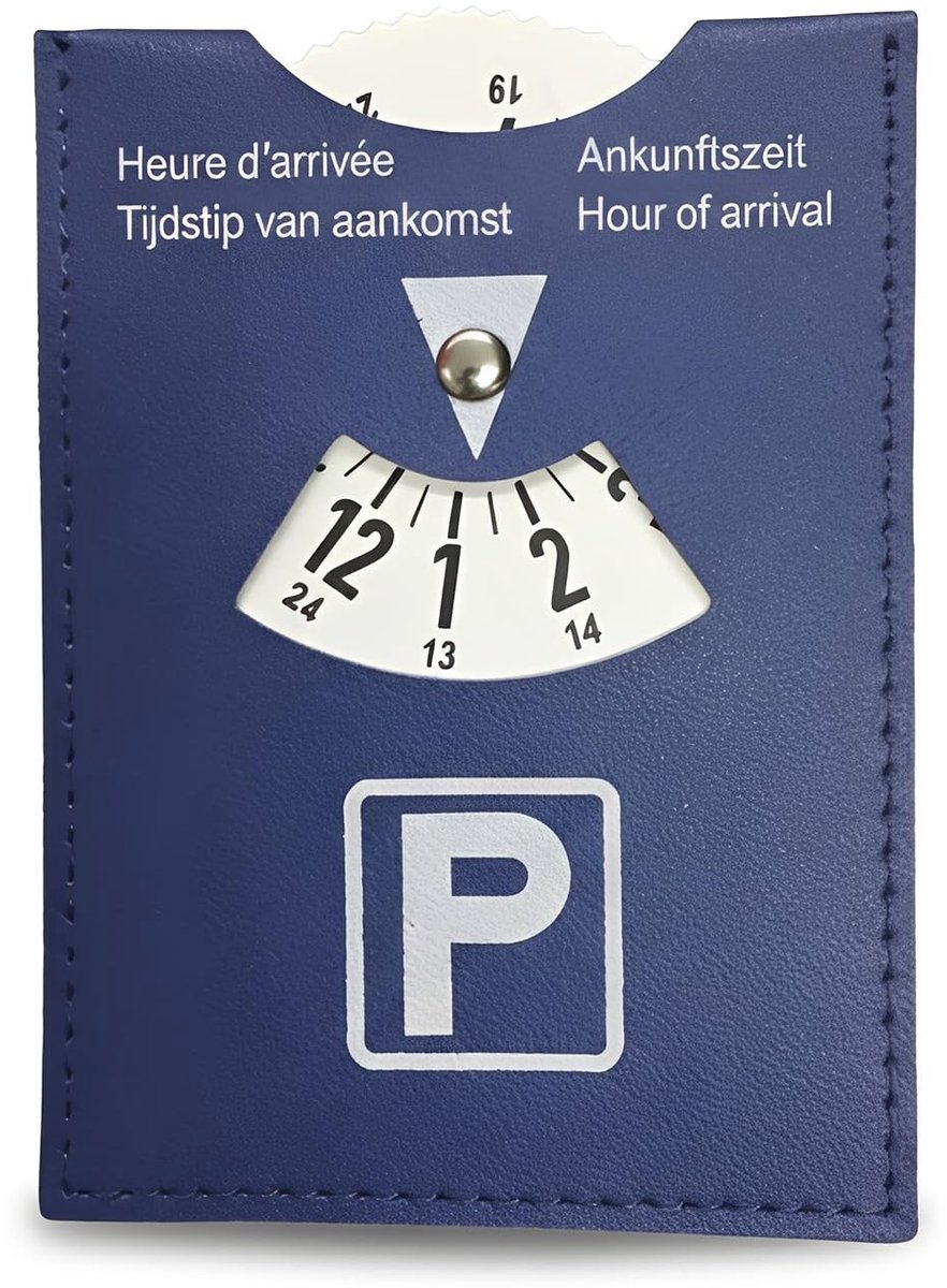 SolidKeus - Faux Leather Parkeerkaart met Meertalig Druk voor Auto's