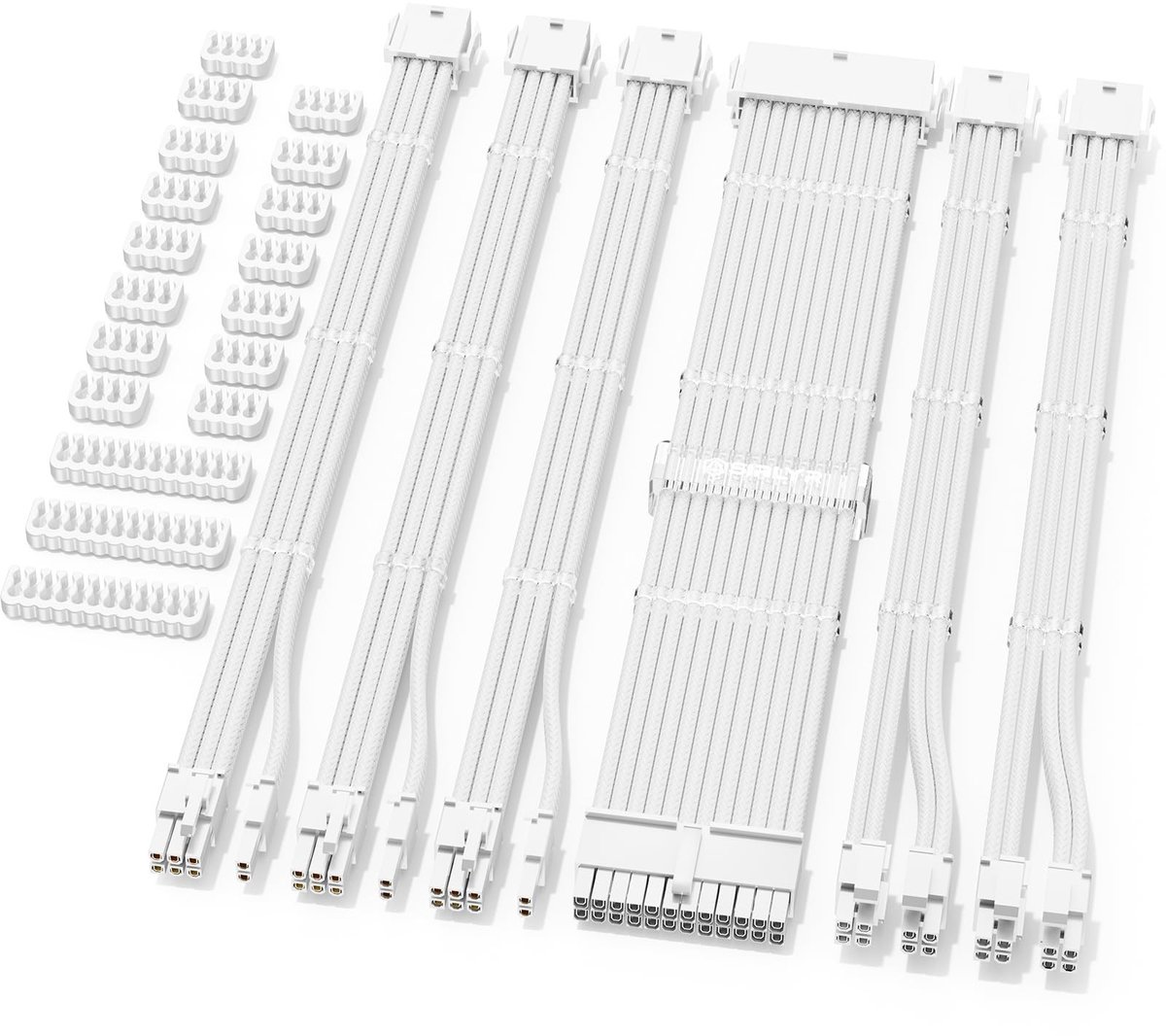 SolidKeus - Verlengset PSU Kabels voor PC - All White