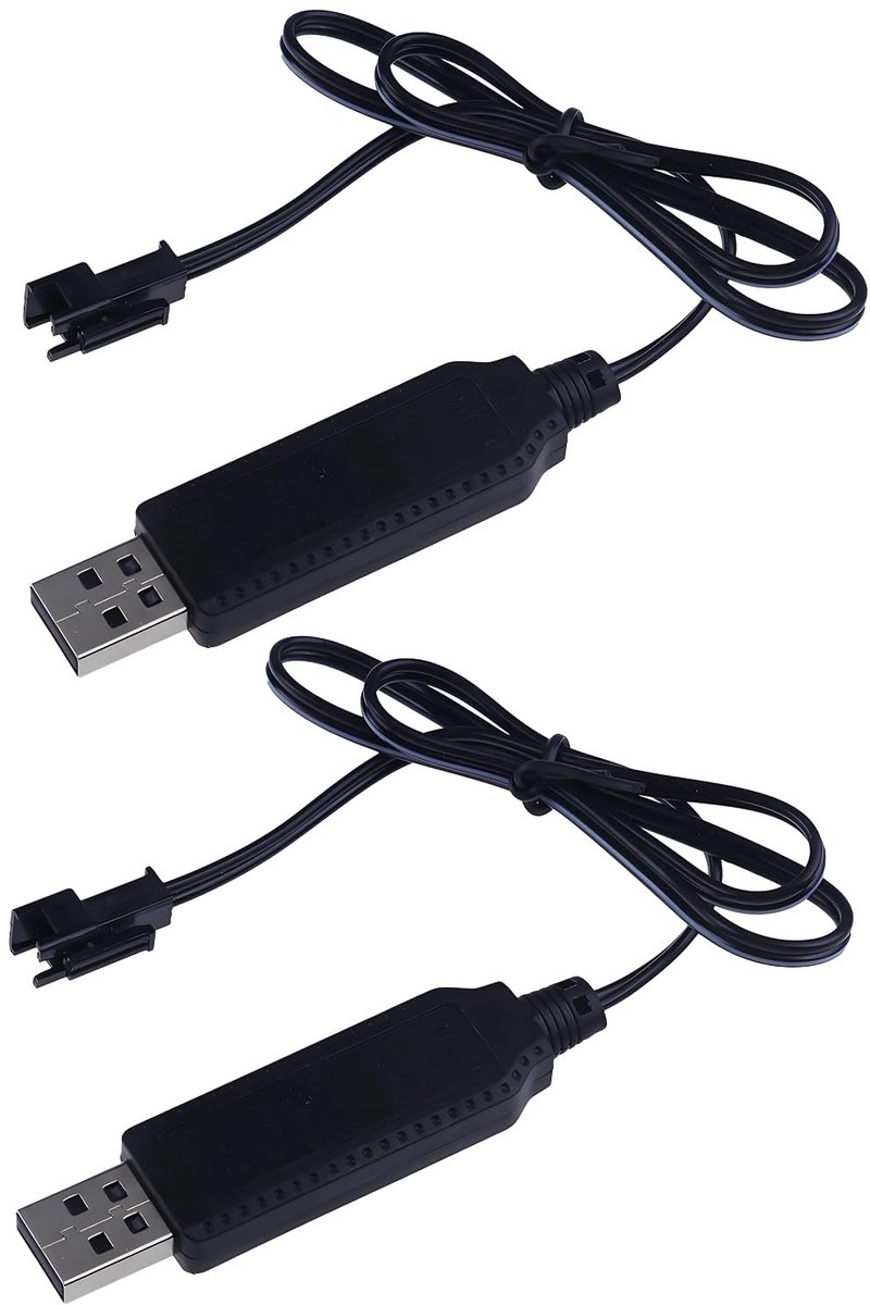SolidKeus - 2 Stuks USB Batterijlader met SM-2P Plug voor NI-MH en Lithium Ion Batterijen