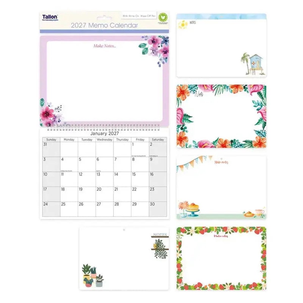 Memo Kalender met Pen 2027