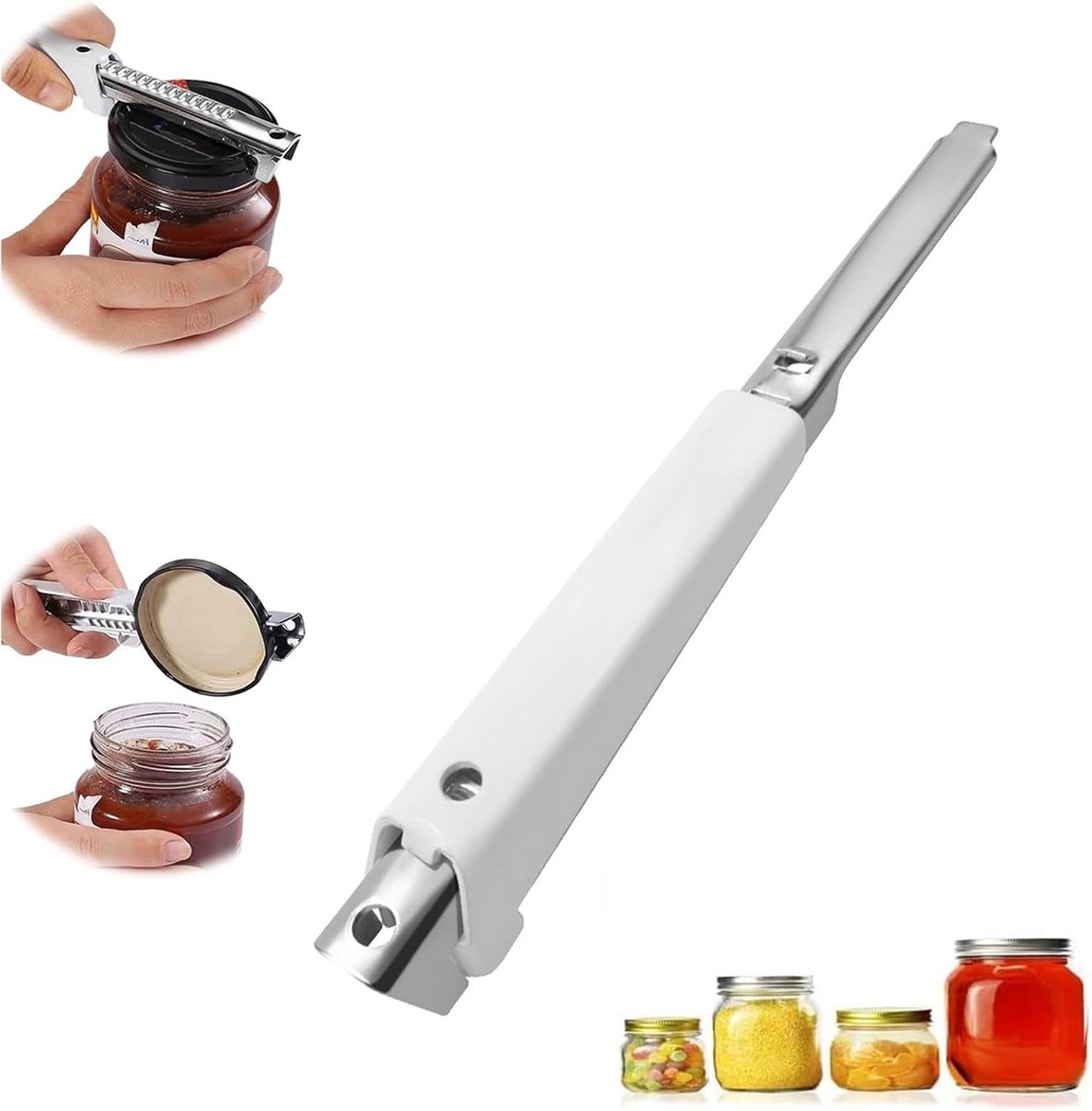 Handige Flesopener voor Mensen met Artritis, Eenvoudig te Gebruiken, Compact en Veelzijdig, Ideaal voor Ouderen met Handzwakte, 1 Stuk, Zwart