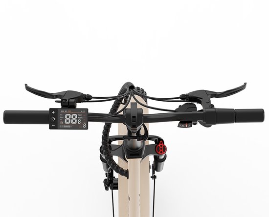 KOOLUX - X16 Elektrische Vouwfiets - E-Bike - 20 x 3.0 Inch Dikke Banden - 48V 15.6Ah Lithium Accu - 250 W Motor - Maximaal 25/u - Maximaal bereik 75km - 7-speed versnelling - LCD Scherm - Aluminium Frame - Beige van KOOLUX — afbeelding 5