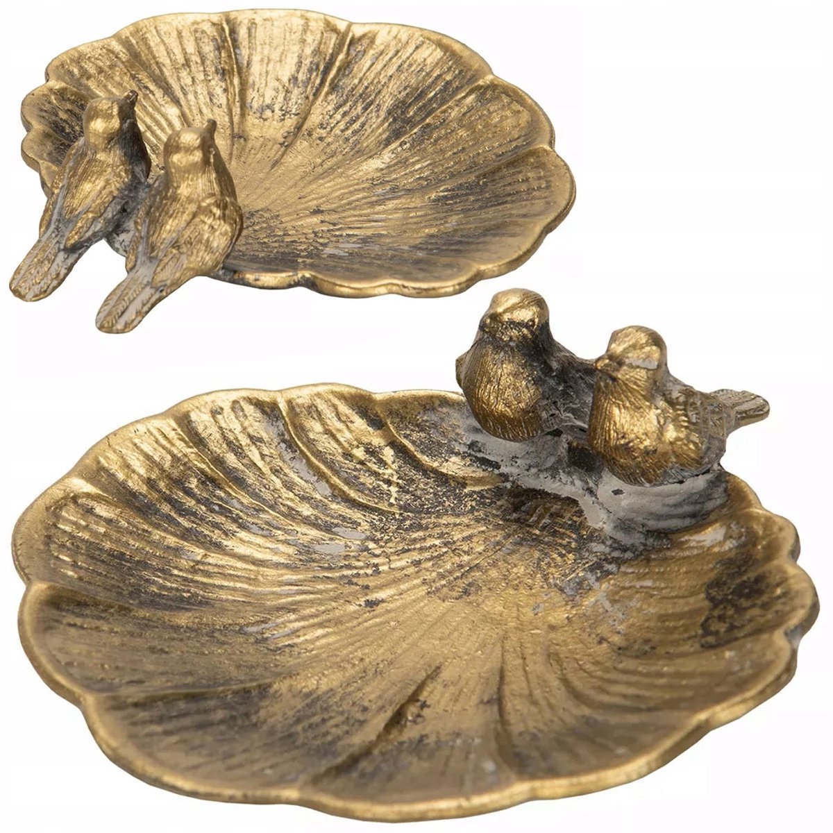 Gouden Metalen Vogelbadje & Decoratieve Schaal - 10cm