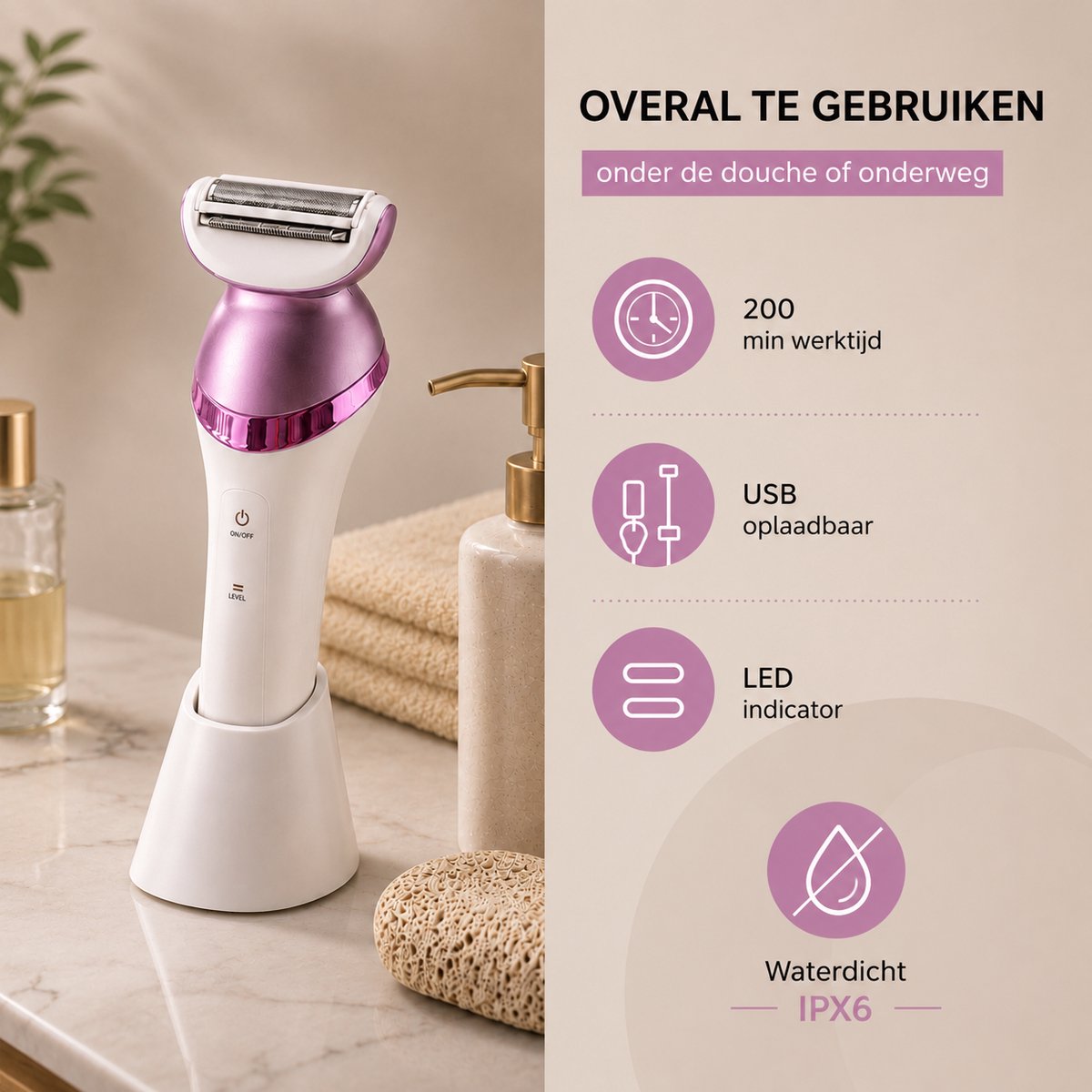 Wild&Style 6-in-1 Ladyshave - Epileerapparaat Dames thumbnail 5