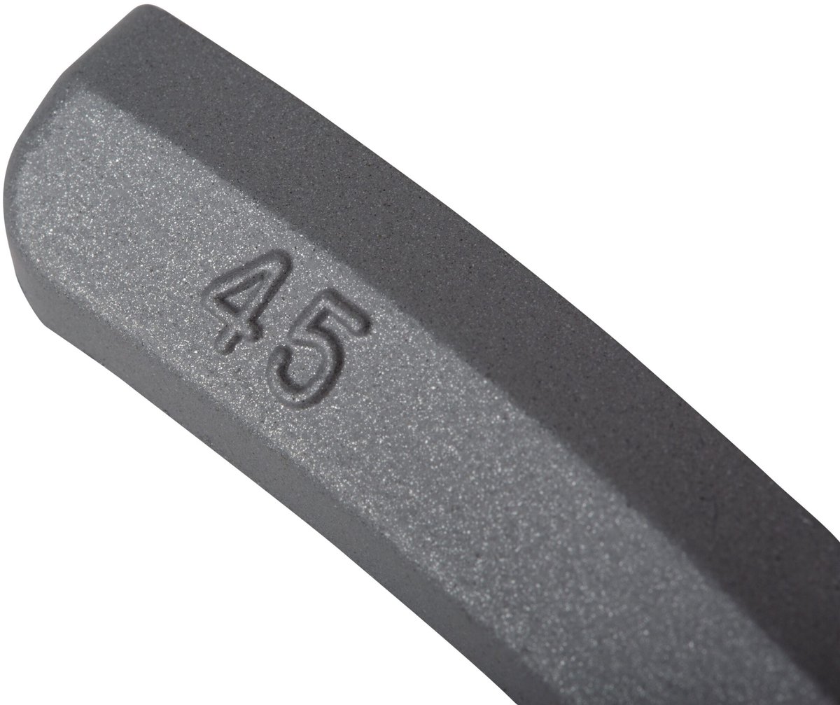 Wielgewicht zink 45 gram – aluminium velg, grijs – 50 stuks