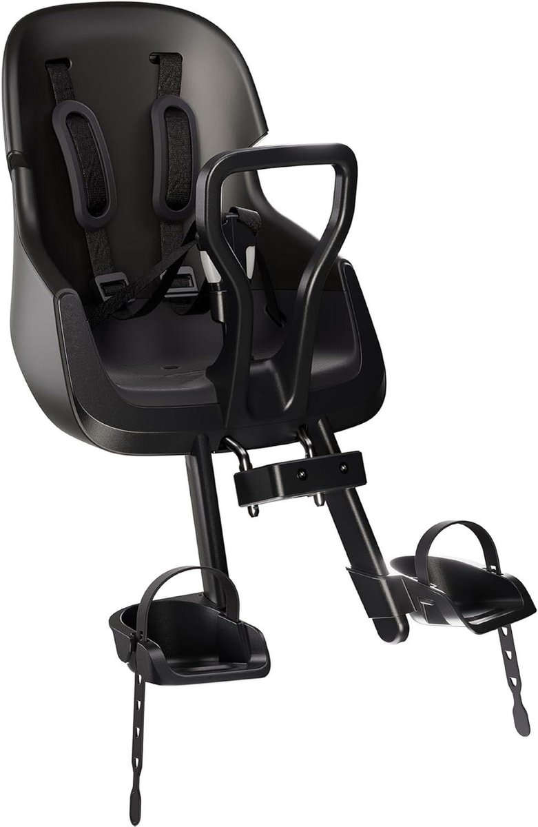 Voorfiets Baby Stoeltje - Kinderzitje Fiets - Veilig Fietsen - Dubbelwandige Constructie - 9-15kg - Stedelijk Zwart