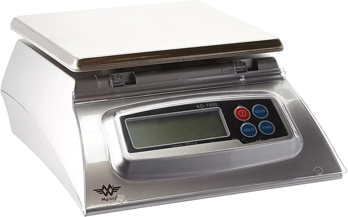 Keukenweegschaal analoog - Zilver - 17,5 x 17,5 cm - Roestvrijstalen Precisieweegschaal - Voor Keuken en Kantine