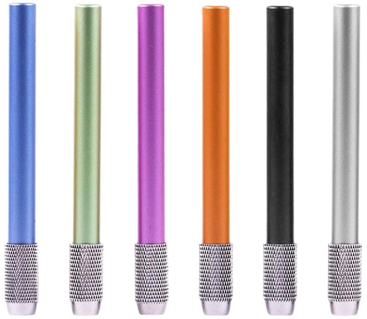 Omgoods - Set van 6 Verstelbare Potloodverlengingen in Diverse Kleuren