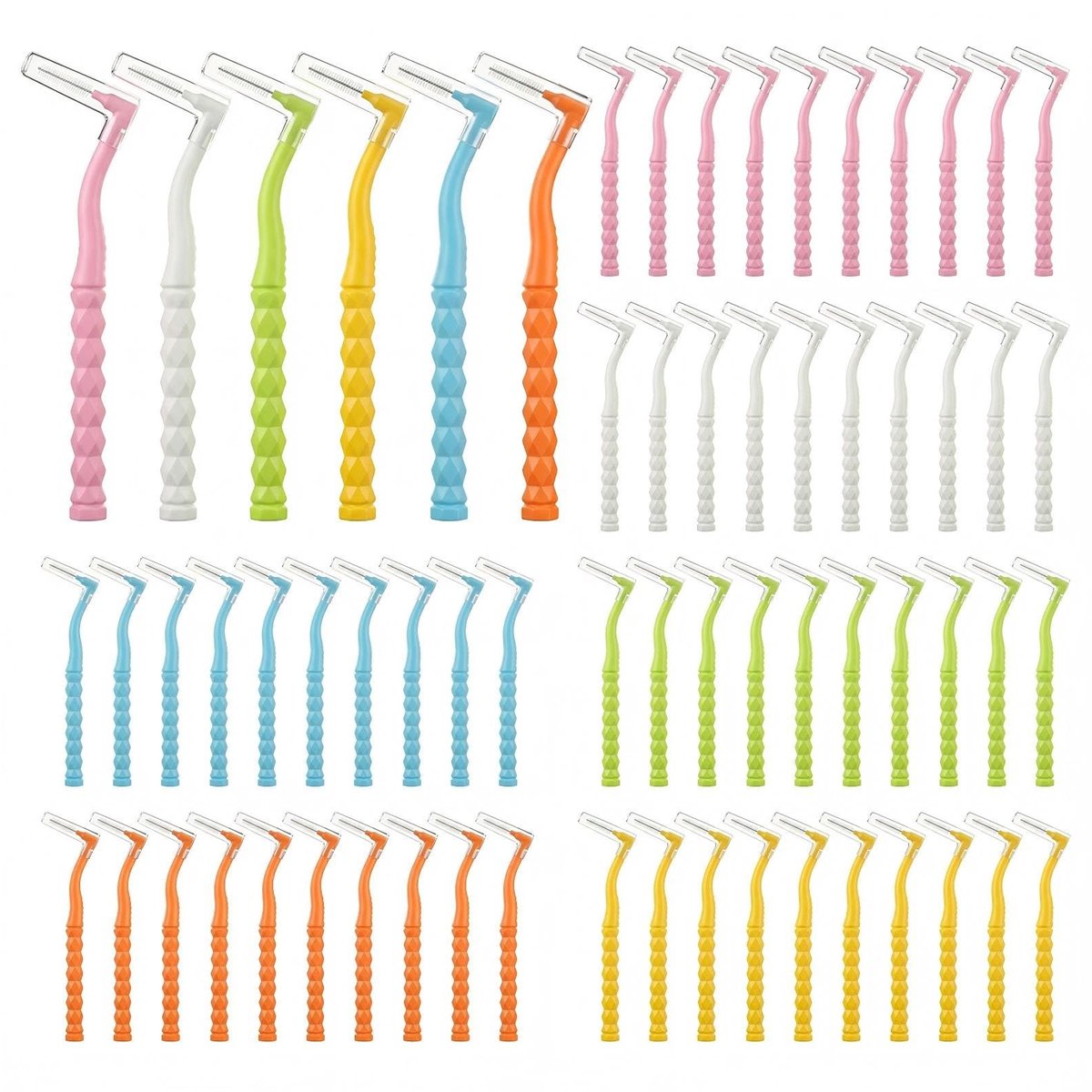 Omgoods - 60 Stuks Interdentale Tandenborstels in 6 Maten