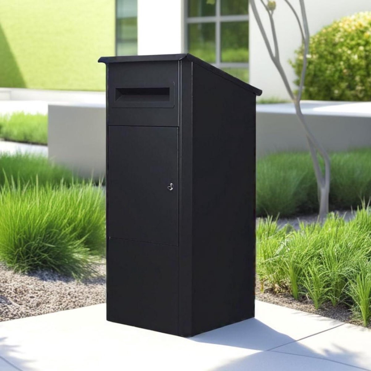 Pakketbrievenbus - Pakketbox brievenbus - Pakketten ontvangen - Veilig met cilinderslot - 915H cm - Zwart