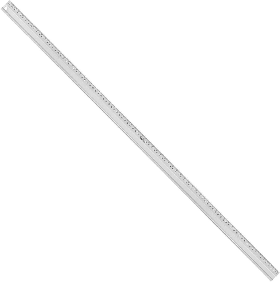 Aluminium Liniaal - Meetlat Snijliniaal - Nauwkeurig Meten - Antislip Inktrand - 100 cm - Zilver