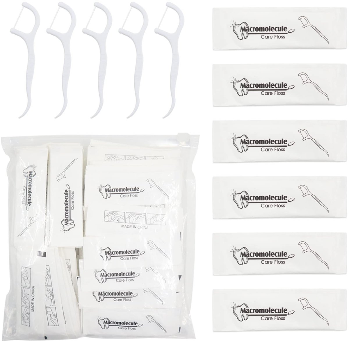 Omgoods - Set van 150 Dental Floss Picks voor Diepe Tandreiniging