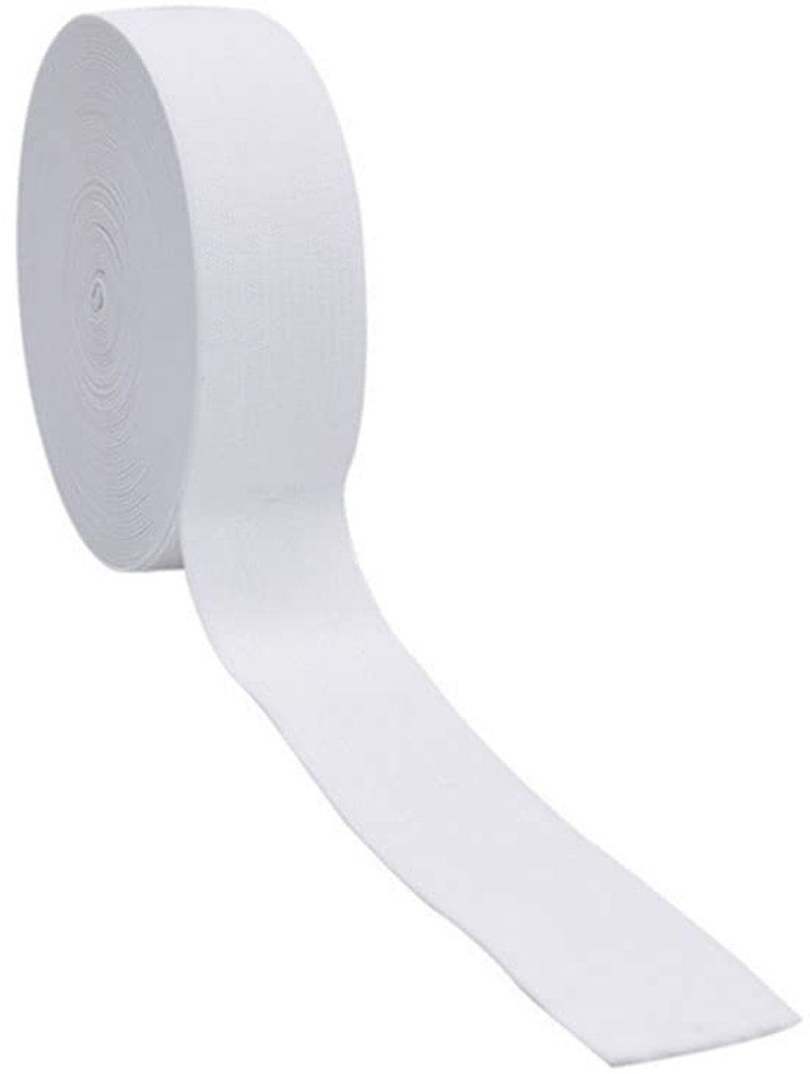 Elastisch band 20m breed 3cm wit voor naaien en handwerk