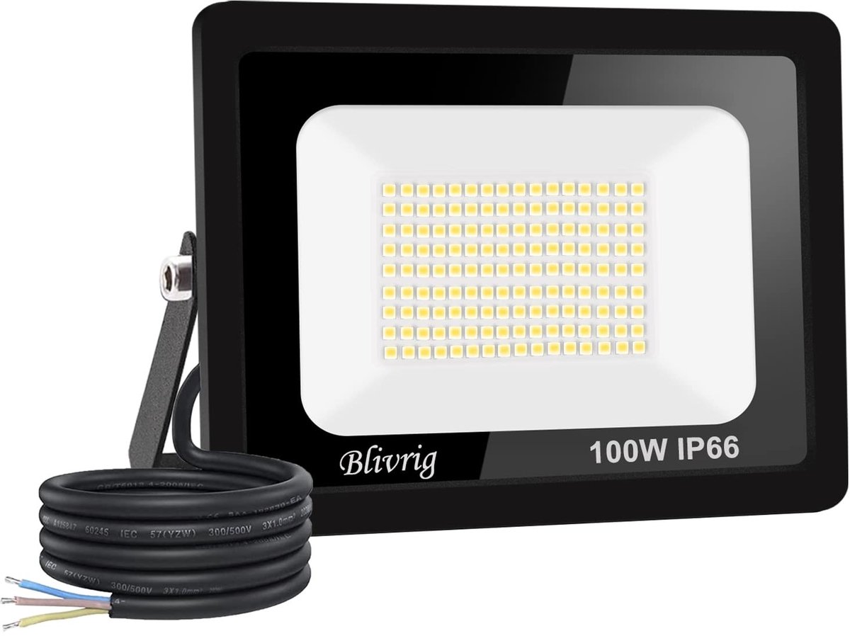 Elzusha - 100W LED Buitenbouwlamp 10.000 lm Koud Wit IP66 Waterdicht - Super Helder