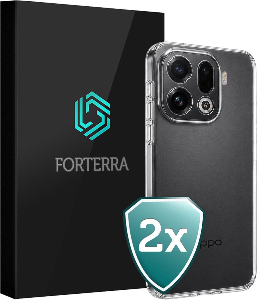 Hoesje 2 Stuks - Geschikt voor OPPO Find X9 Pro - Sterk & Shockproof - Back Cover - Case Siliconen - Telefoon Hoes - Transparant