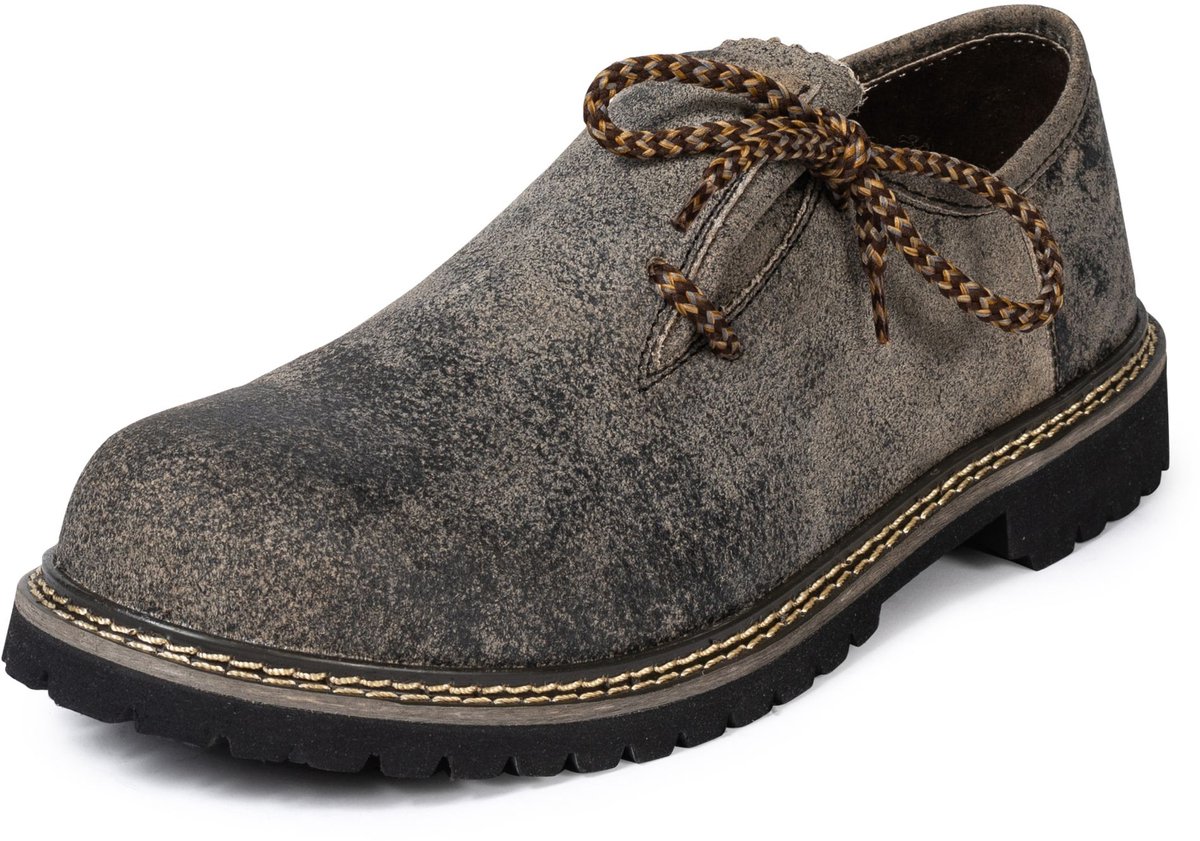 PAULGOS Traditionele leren *Haferl*-schoenen (antieke afwerking) – Verkrijgbaar in 3 kleuren, maten 39–47