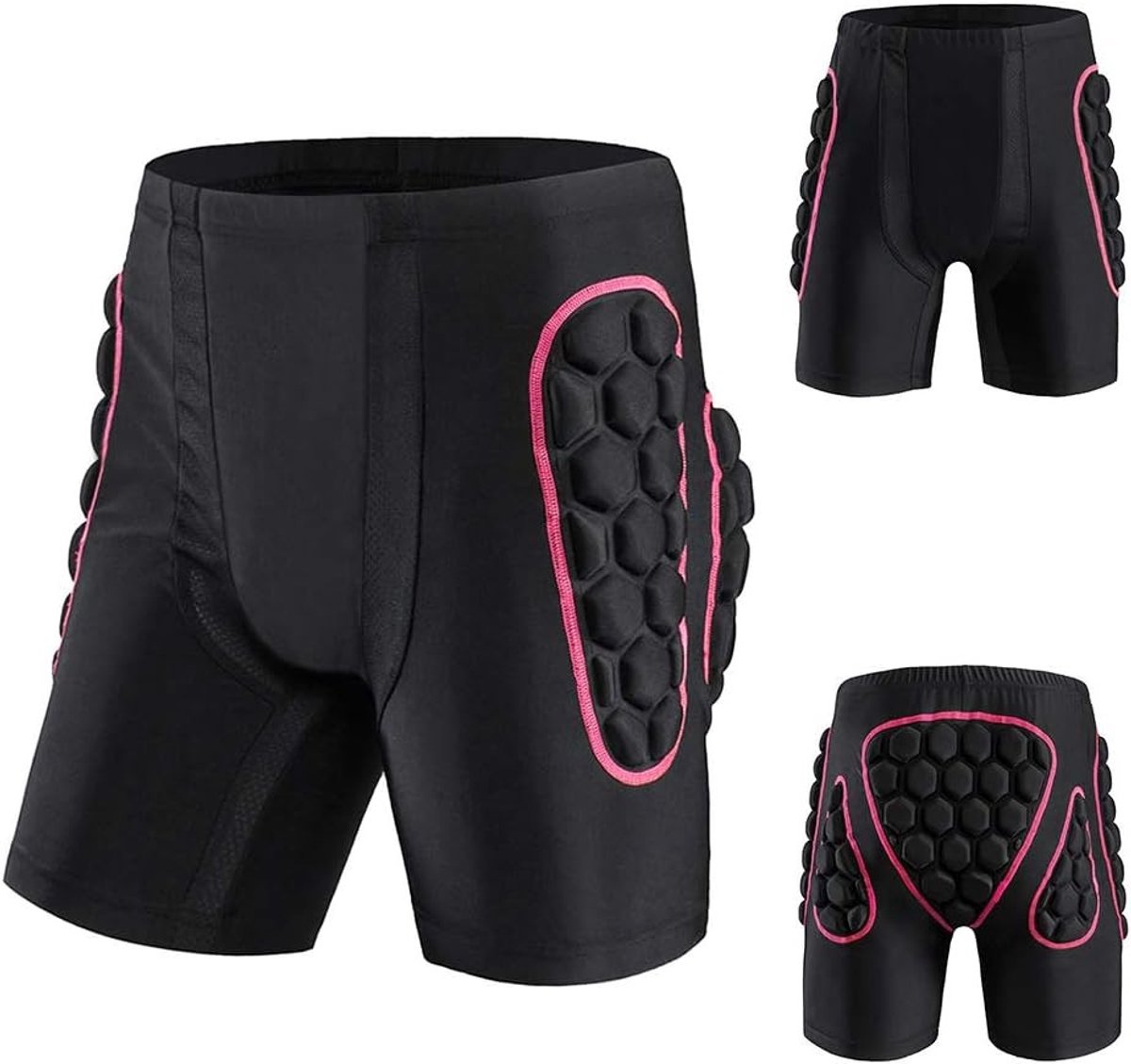 Dames Padded Shorts voor Heupbescherming, Ideaal voor Snowboarden, Skaten en Skiën, Roze, Maat S