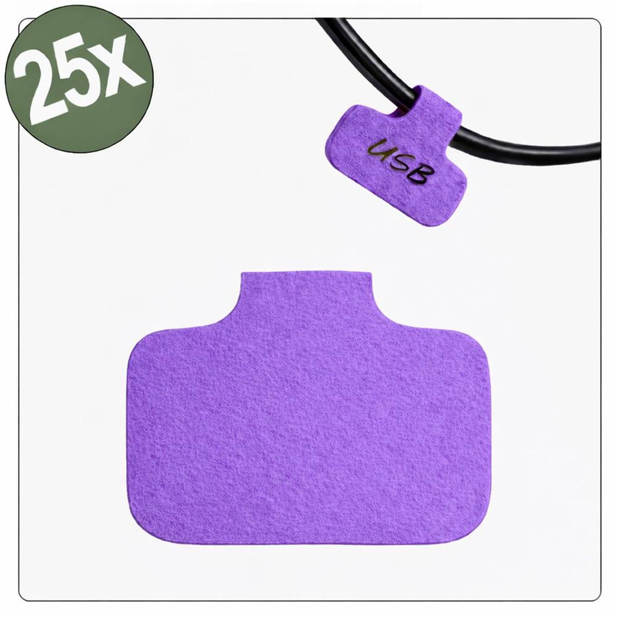 Quadrios 26CA789 26CA789 Kabeletiket 40 x 20 mm Kleur van het label: Violet Aantal etiketten: 25