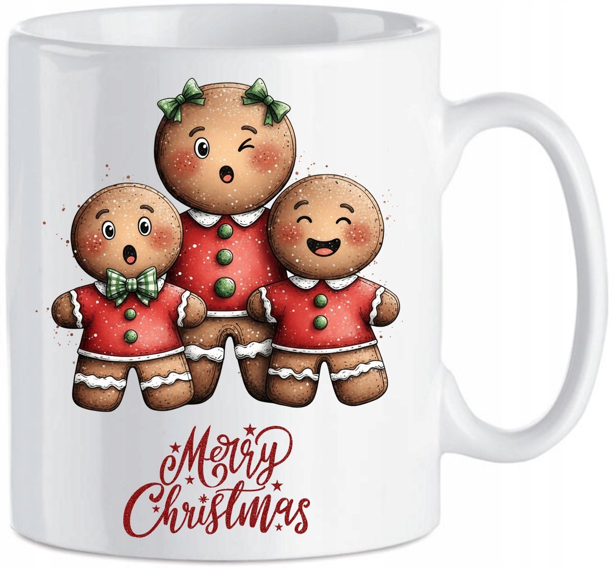 Keramische Mok "Peperkoek Familie" - Vrolijk Kerstfeest