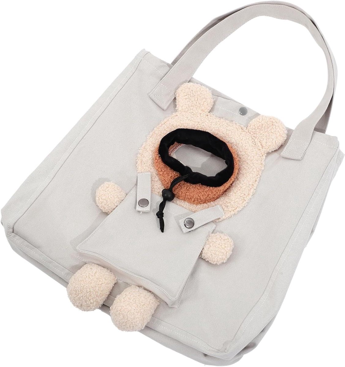 Draagbare Hondentas - Reistas Kat - Reizen met Huisdier - Ademend Canvas Materiaal - 60x34x15cm - Gekleurd