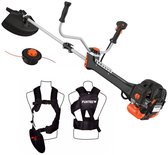 FUXTEC FX-PS152 Benzine Bosmaaier 2-in-1 – 52cc 2-takt – 3 PK – Met draad & mes – Comfort draagharnas – Antivibratiesysteem