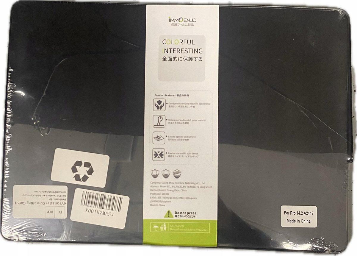 Zwarte Hoesje voor MacBook 14,2 inch - Bescherming en Stijl