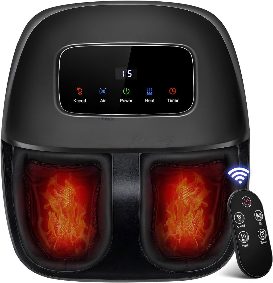 Lìon® Voetmassage Apperaat - Massageapparaat - Voetmassage Apparaat Shiatsu - Zwart - 34cm x 19cm x 41cm