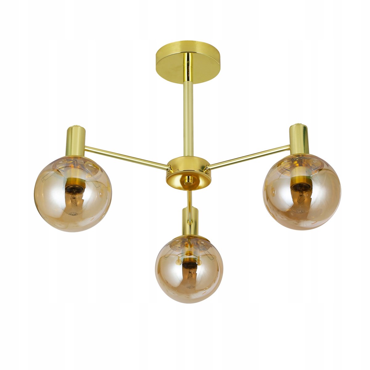 Merkloze Gouden Hanglamp met 3 lichtpunten, Ø 57 cm, E27