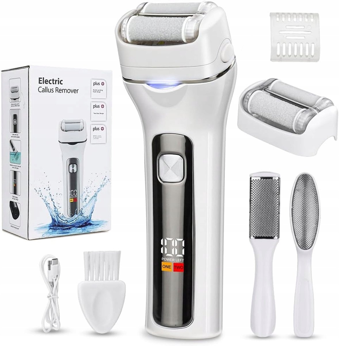 Elektrisch Voetvijl - Professionele Pedicure Set met Dubbele Kop