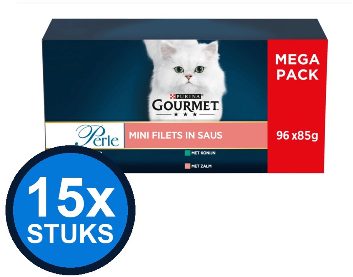 15x Gourmet Perle mini filets in saus r/k/k/z Multipack 4x85gr