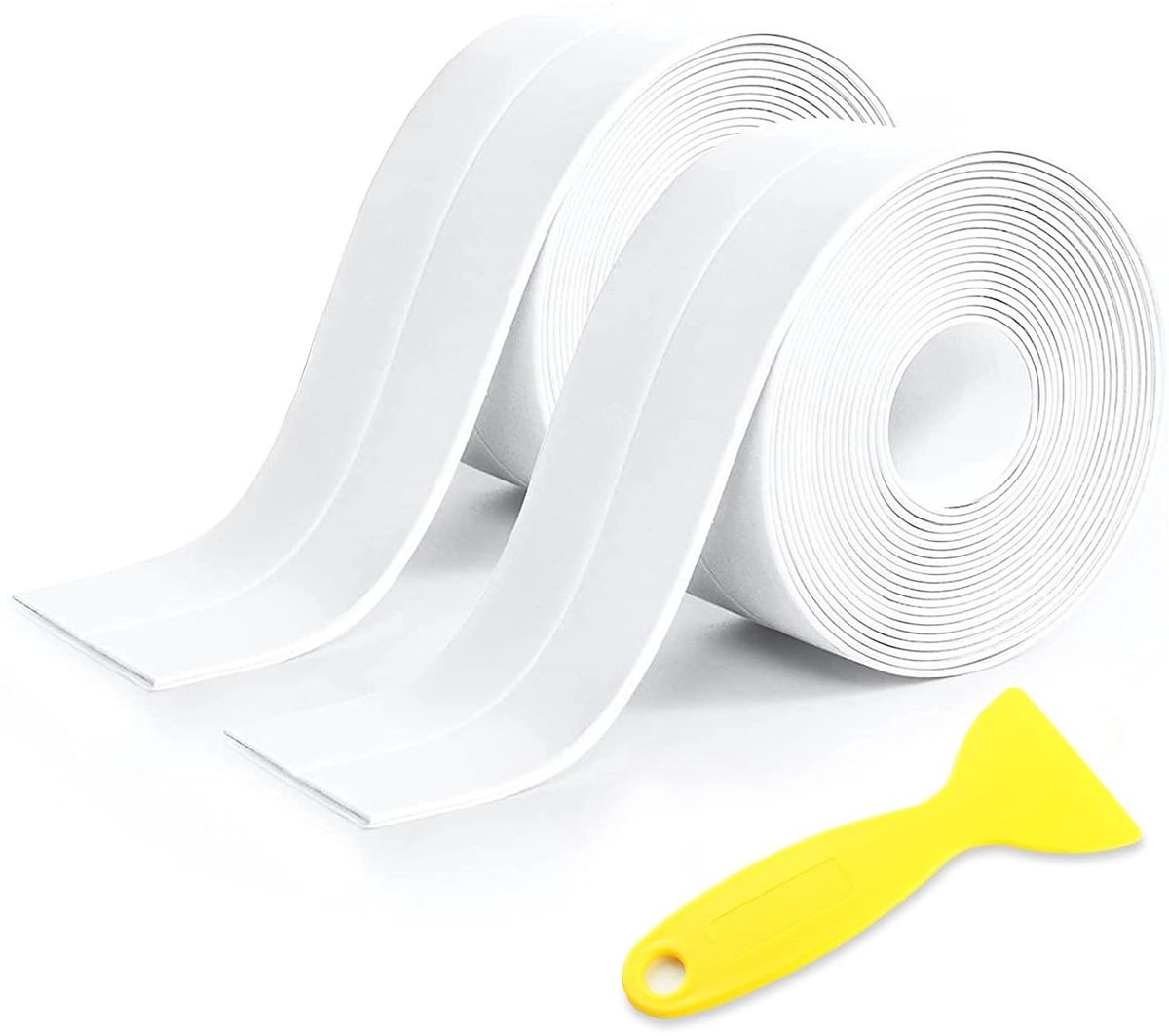 Dubbele Rol Waterdichte Zelfklevende Afplaktape voor Badkamer en Keuken, Schimmelbestendig en Ideaal voor Tegels, Wanden en Plafonds