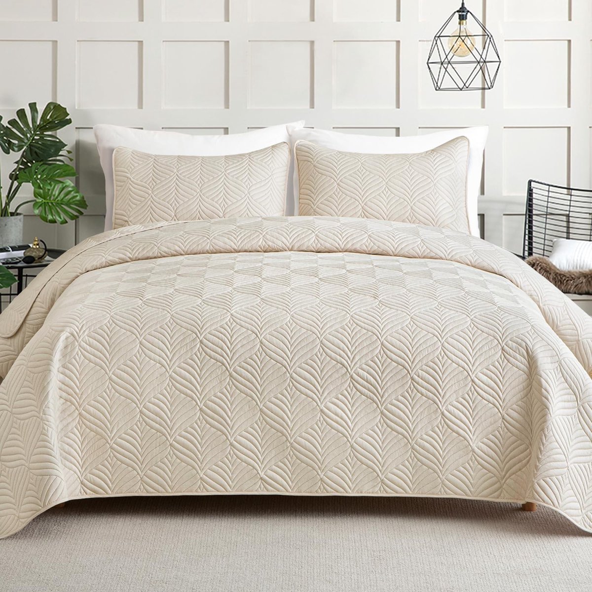 SolidKeus - Moderne Bedsprei 240 x 260 cm met 2 Kussenslopen in Rookgrijs