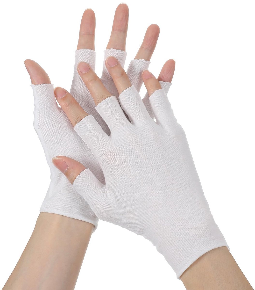 SolidKeus - Set van 6 Witte Katoenen Handschoenen voor Hydratatie