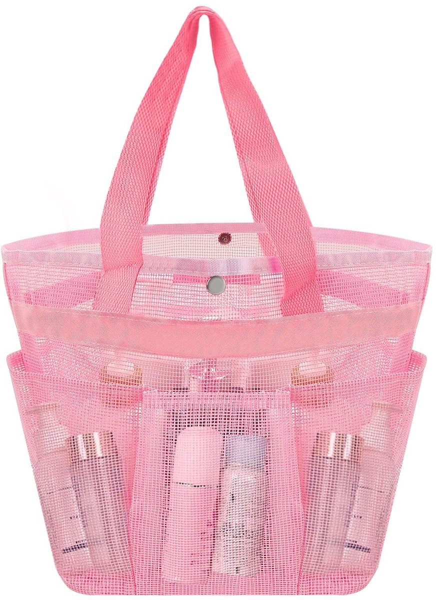 SolidKeus - Draagbare Mesh Douche Caddy met 7 Vakken, Ideaal voor Camping en Gym