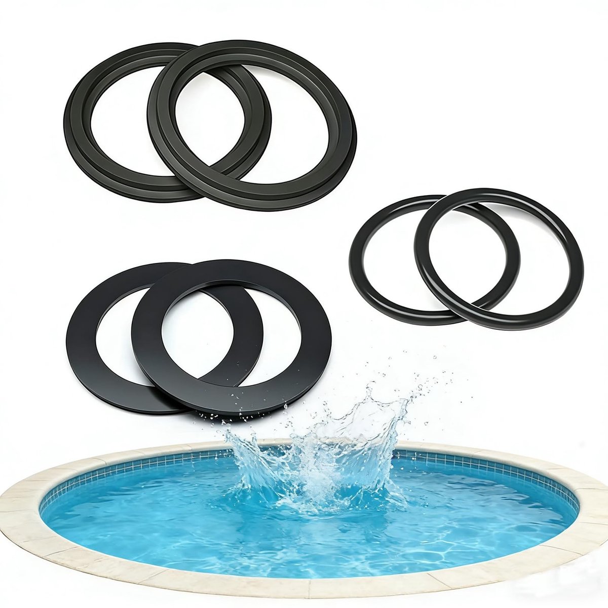 SolidKeus - Set van 6 O-ringen voor Zwembadpompen en Filters
