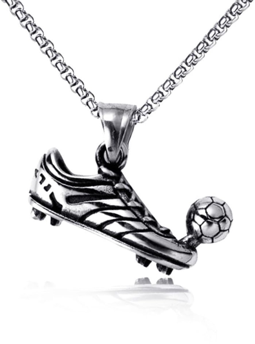 SolidKeus - Punk Biker Hondenhalsband met Voetbal Pendant