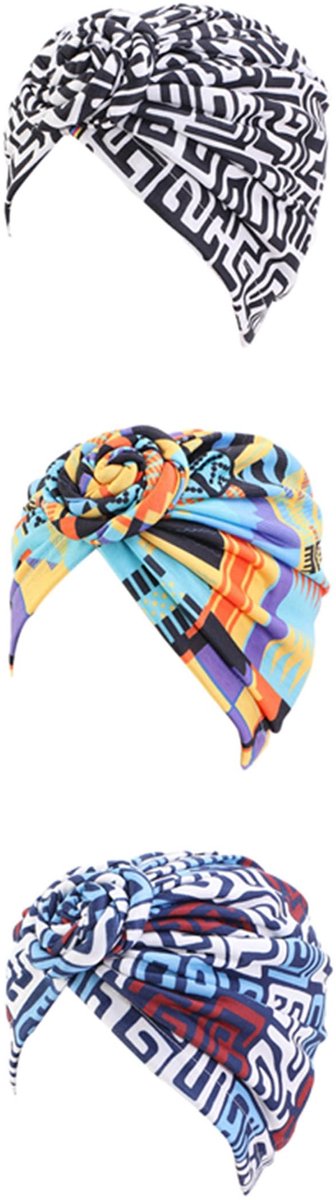 SolidKeus - Set van 3 Vrouwen Afrikaanse Turbans