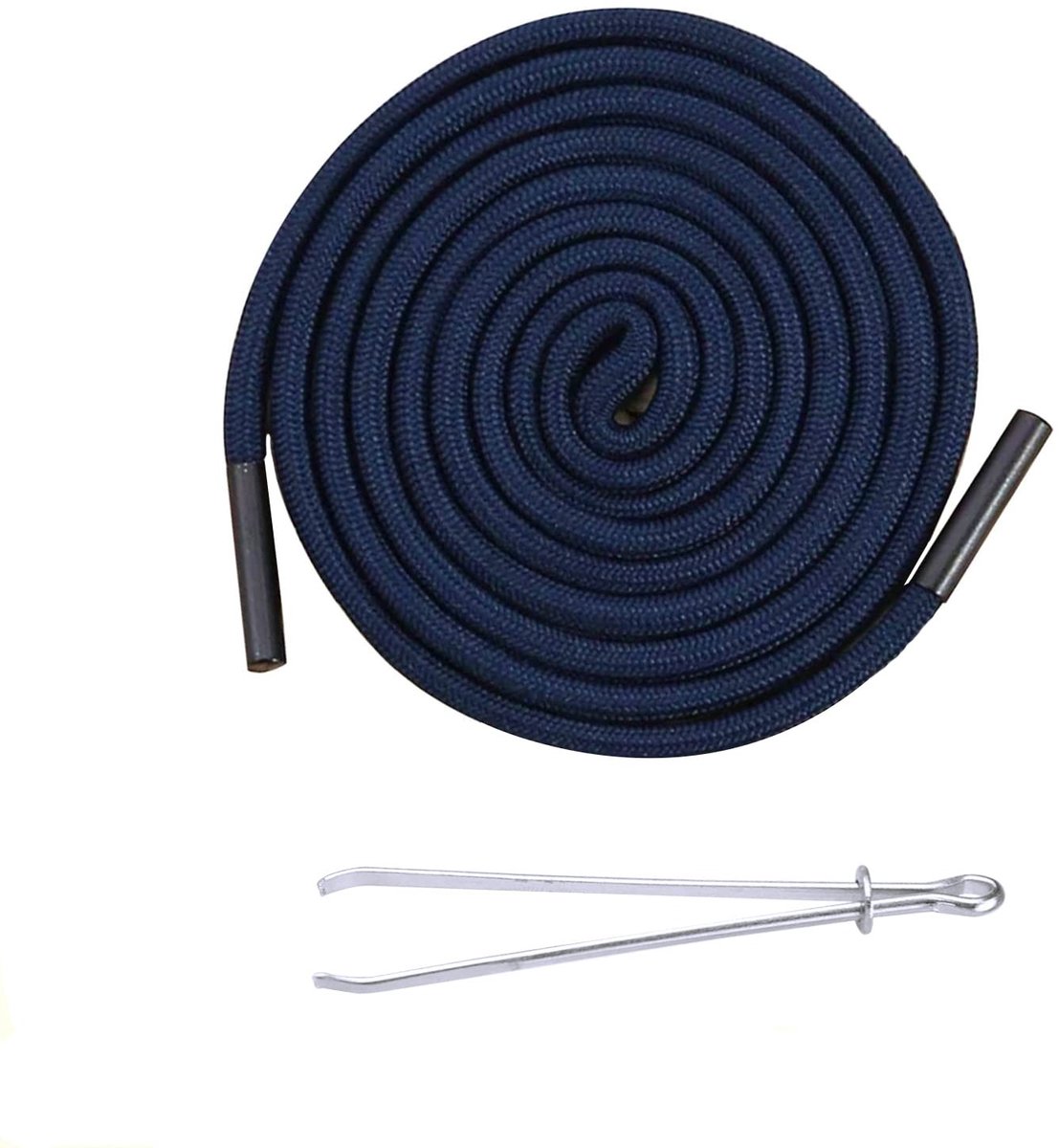 SolidKeus - 180 cm Katoenen Trekkoord met Treknaald voor Hoodies in Marineblauw