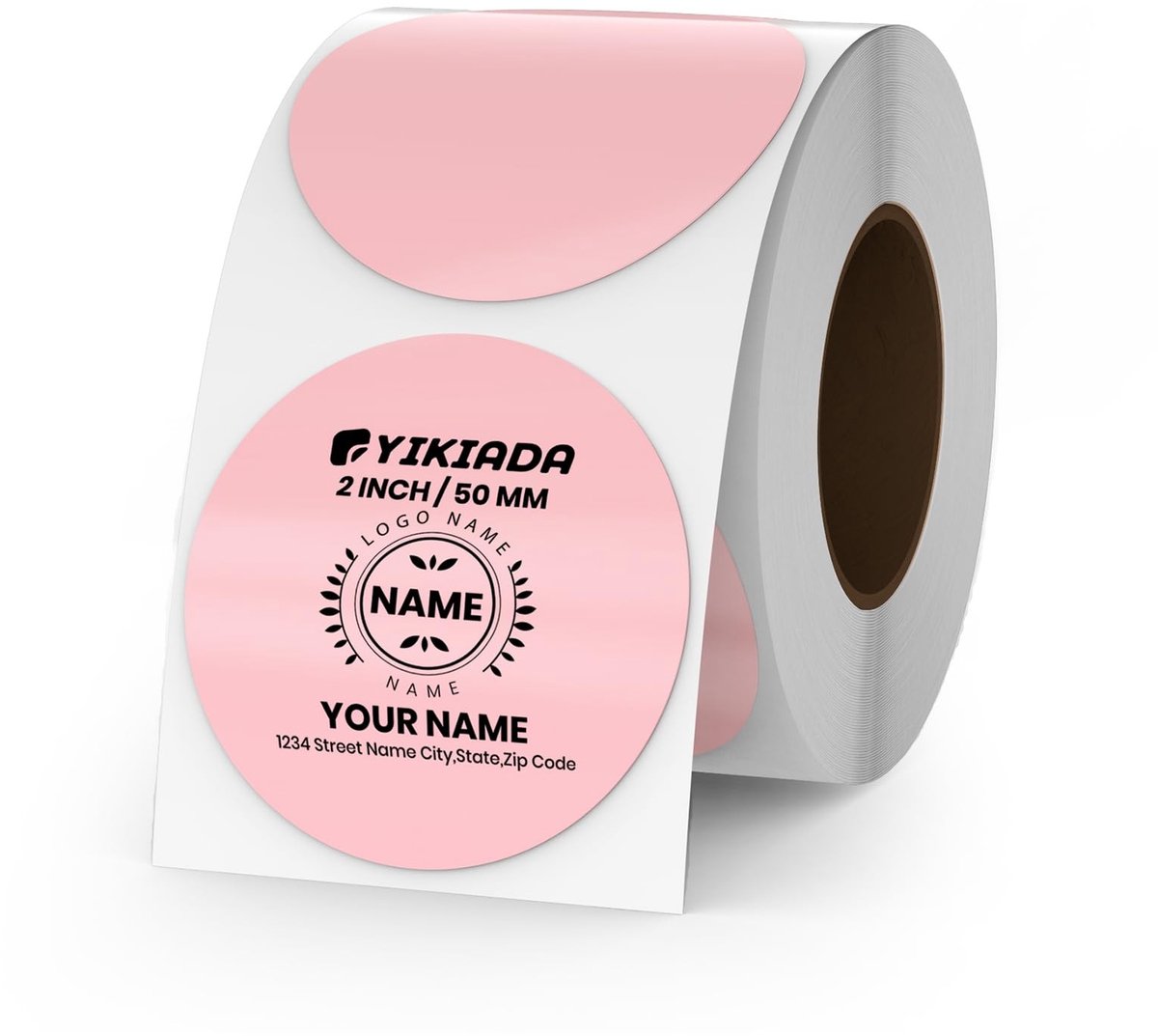 SolidKeus - Roze Thermische Labelstickers voor Adressen, 50mm, 500 Stuks