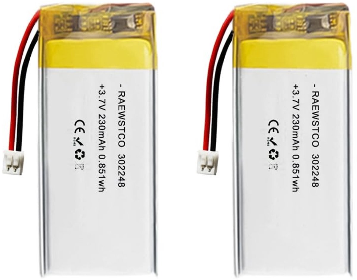 SolidKeus - 230 mAh 3,7 V Polymeer Lithiumbatterij voor Slimme Wearables