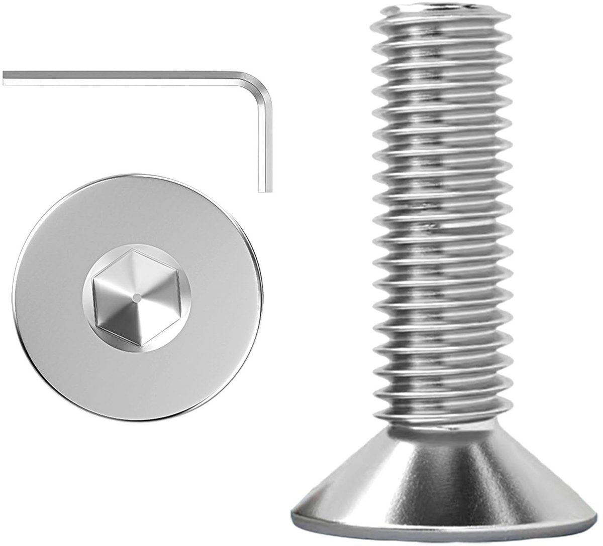 SolidKeus - 20 Stuks M4 x 14mm Verzonken Hoofdschroeven van Roestvrij Staal